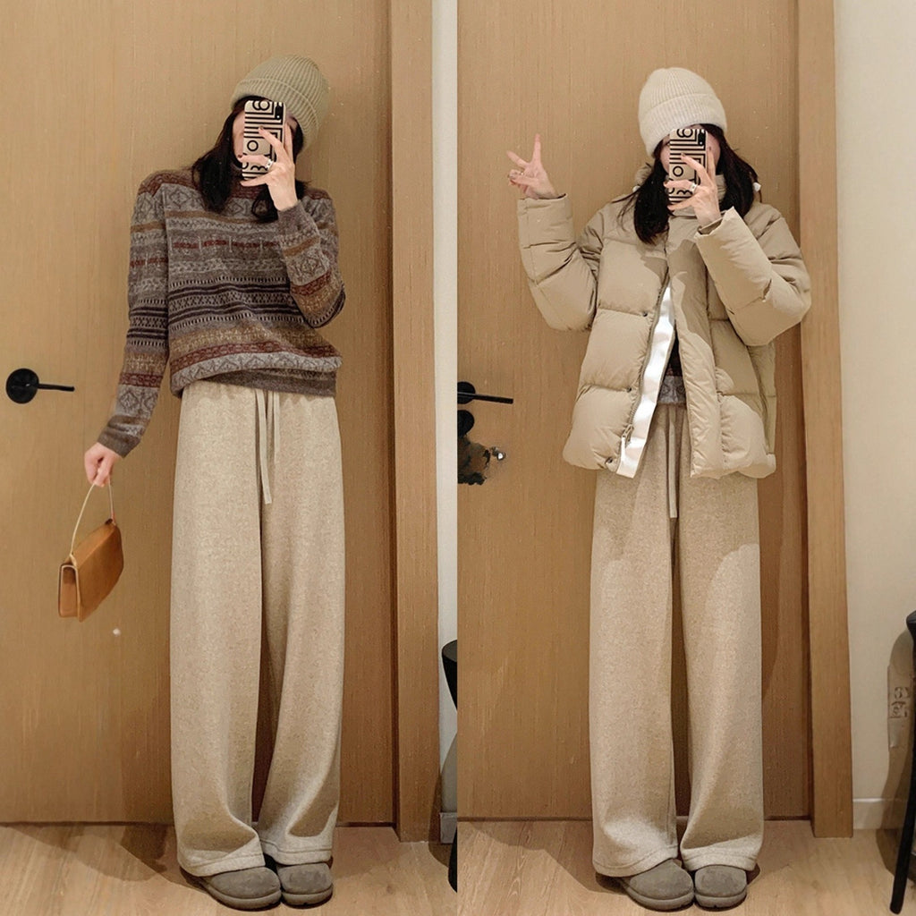 One-piece straight sweatpants