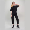 Crew neck solid color short sleeves