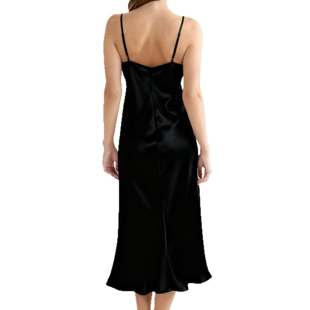V-neck suspender backless slim dress