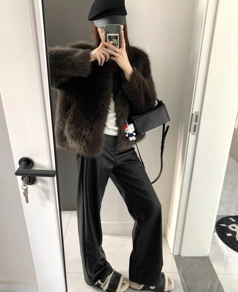 High Waist Straight Wide Leg Pants