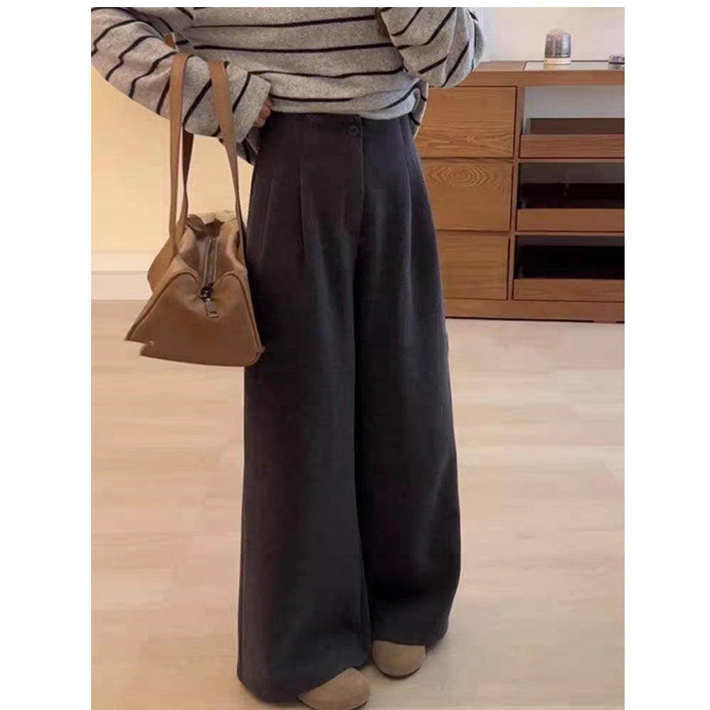 High Waist Straight Pants Wide Leg Pants
