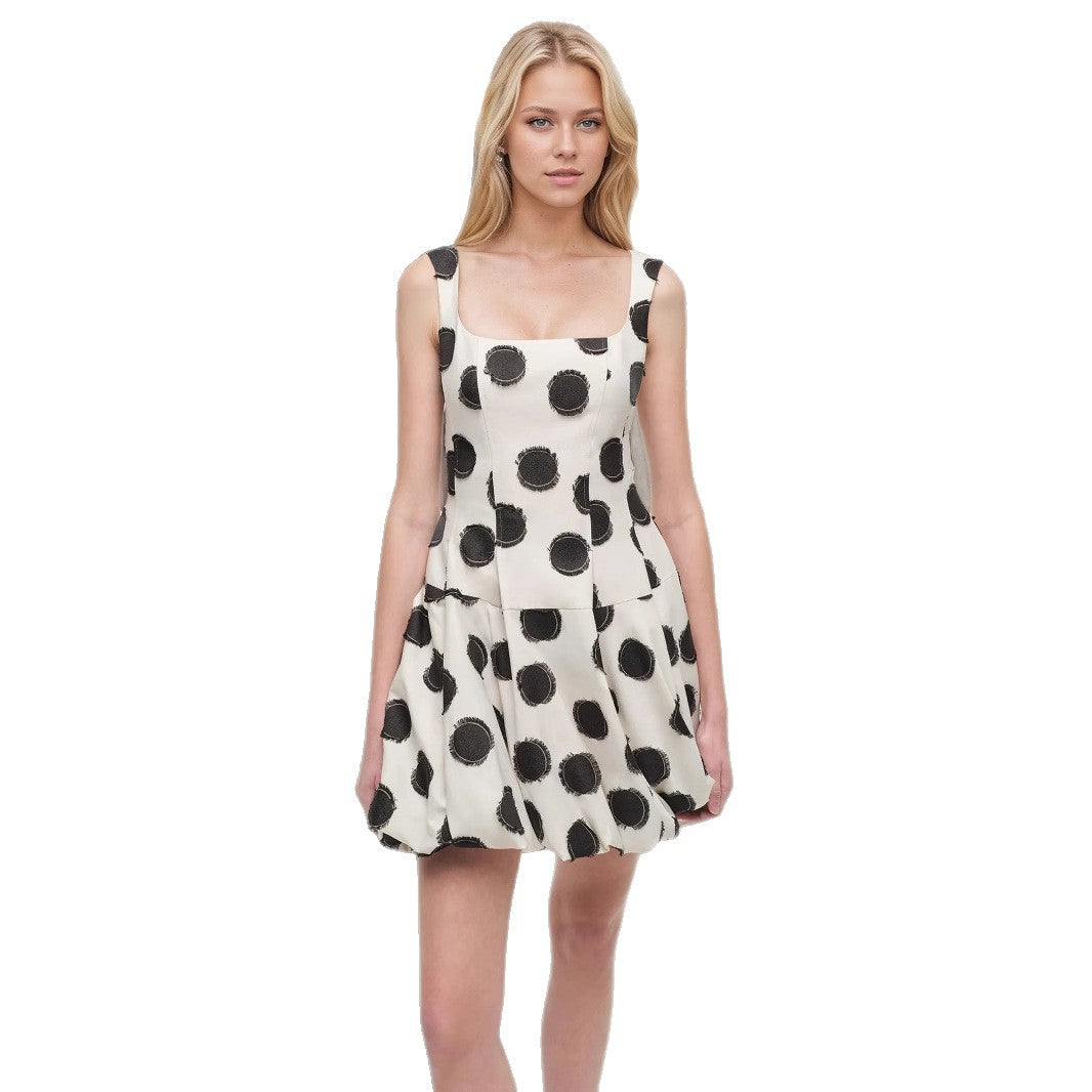 White suspender dress