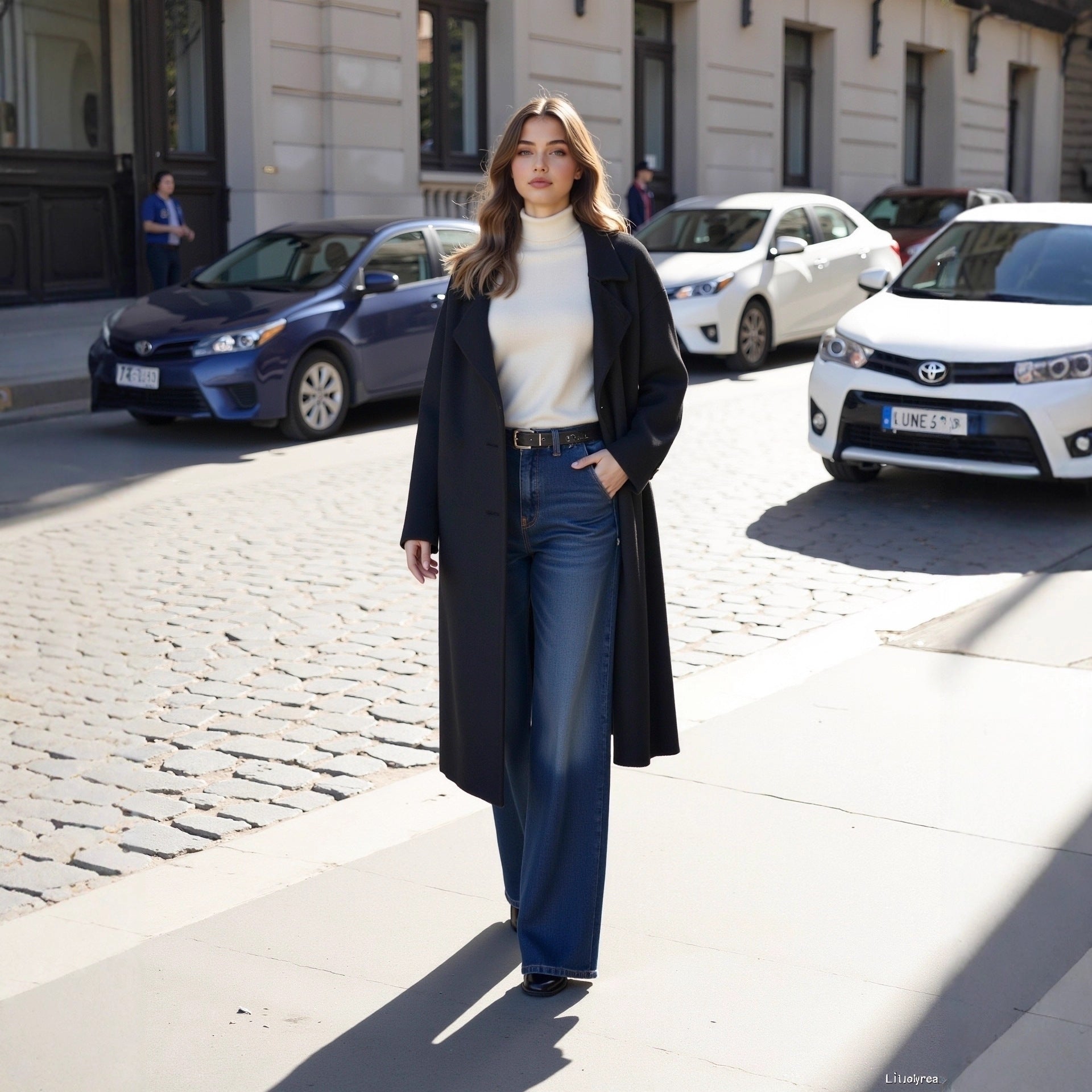 Black double-sided coat