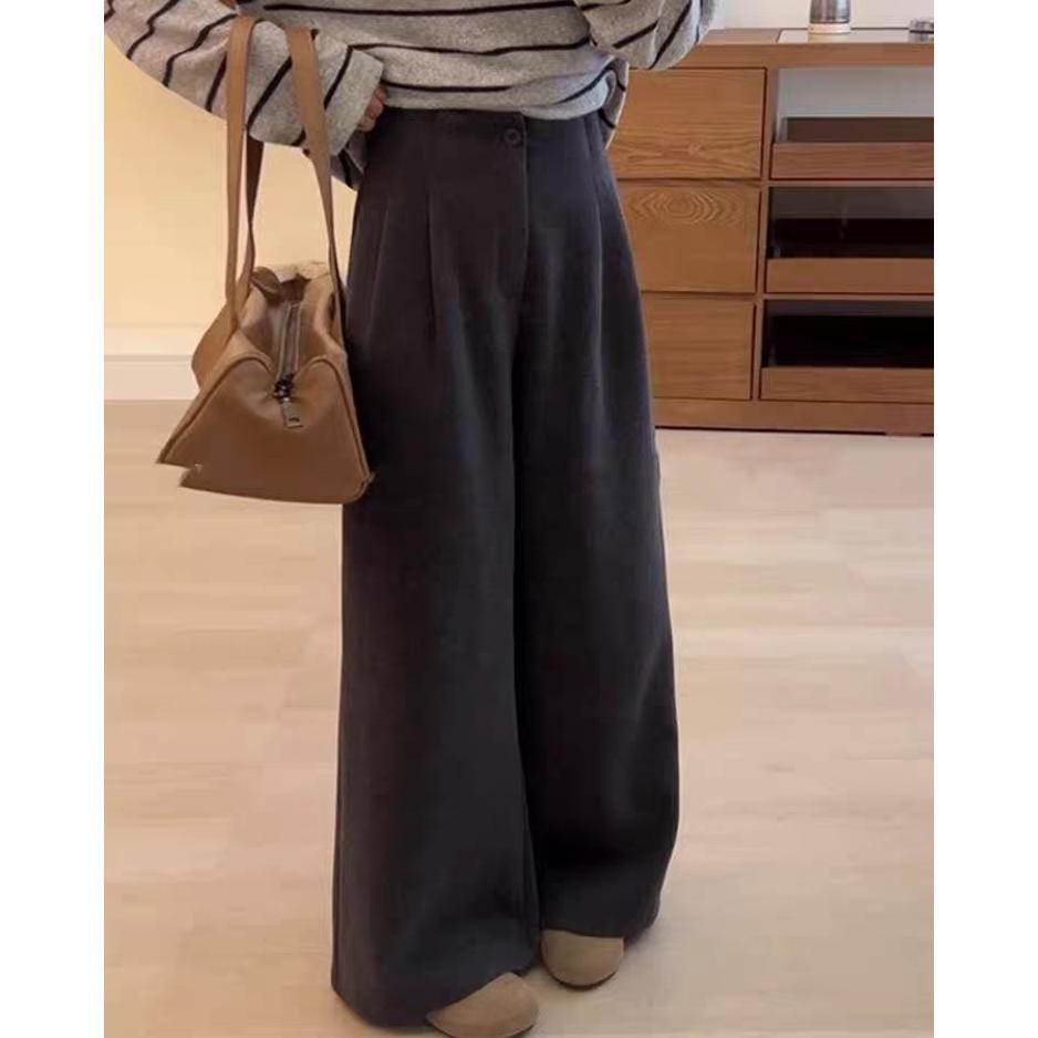 High Waist Straight Pants Wide Leg Pants