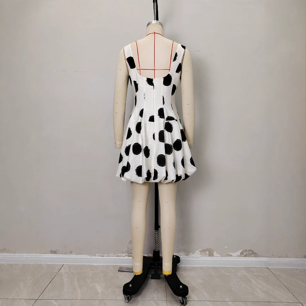 White suspender dress