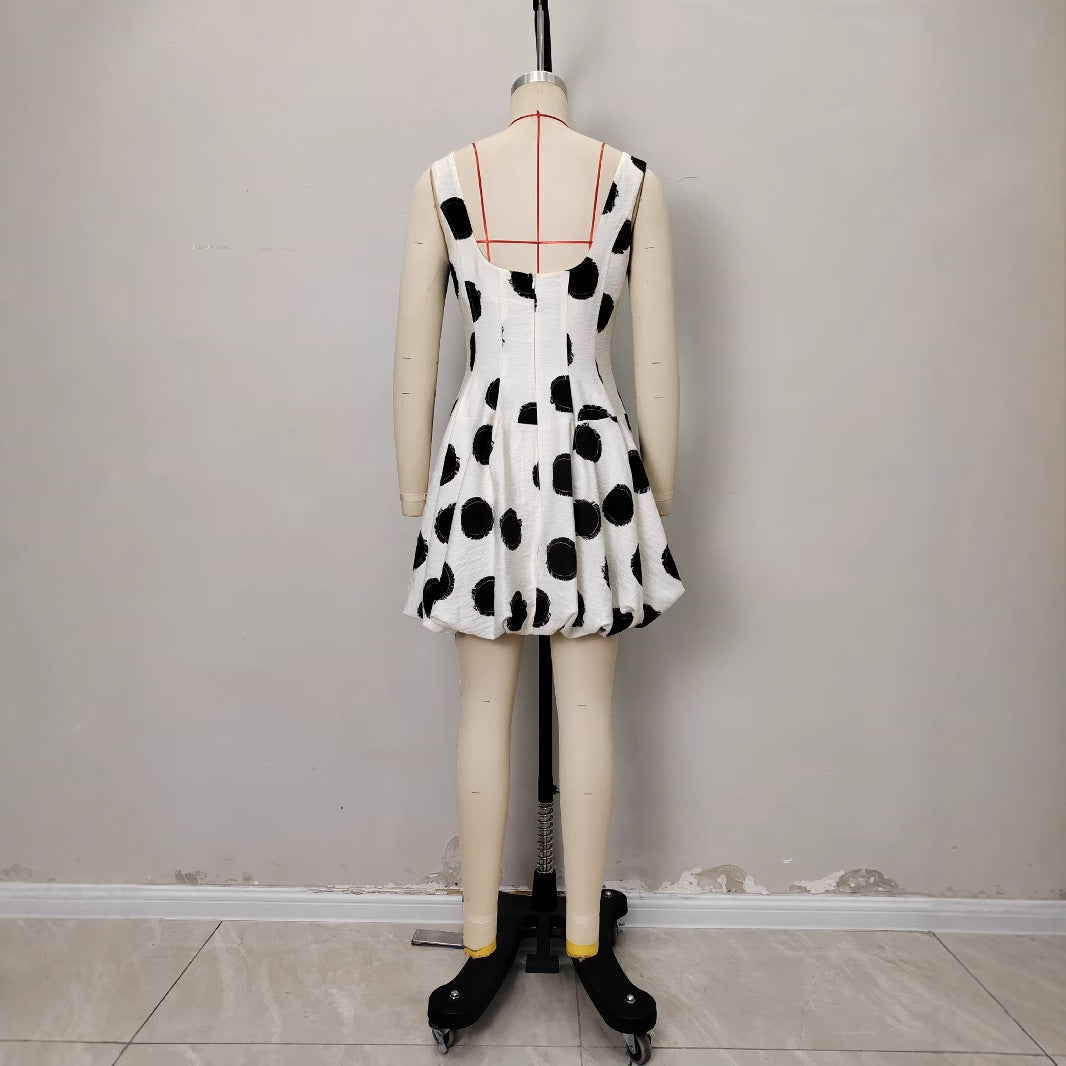 White suspender dress