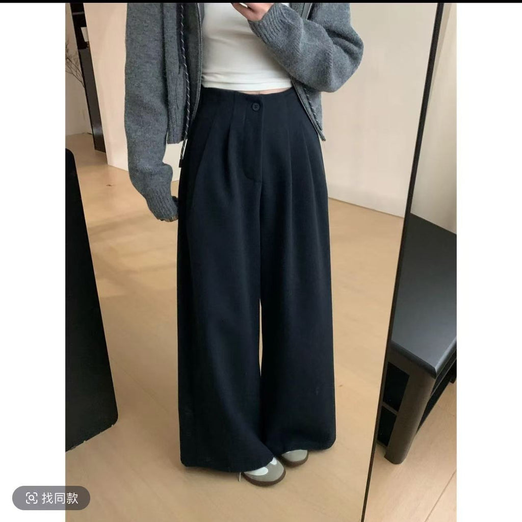 High Waist Straight Pants Wide Leg Pants