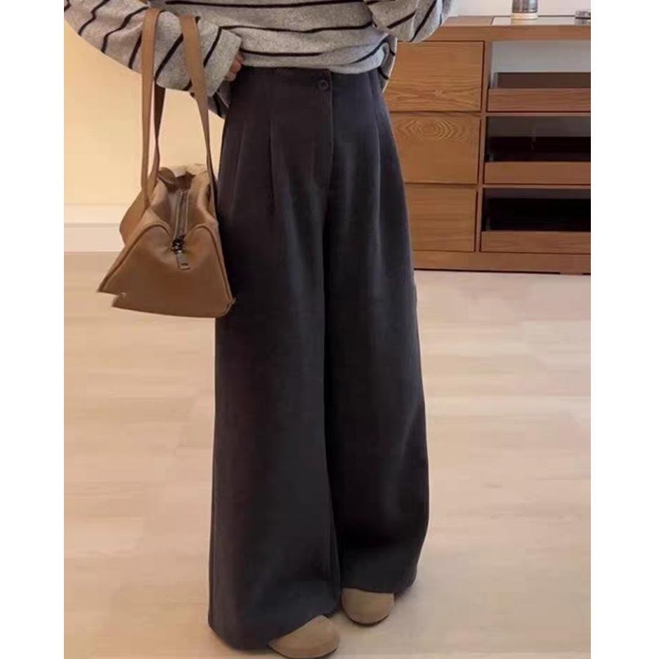 High Waist Straight Pants Wide Leg Pants