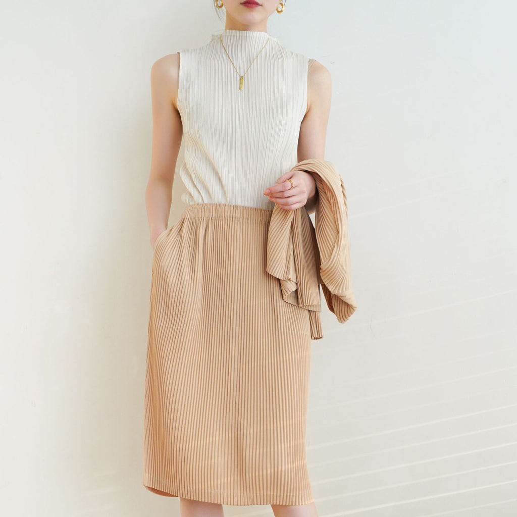 High Neck Sleeveless Retro High-End T-Shirt