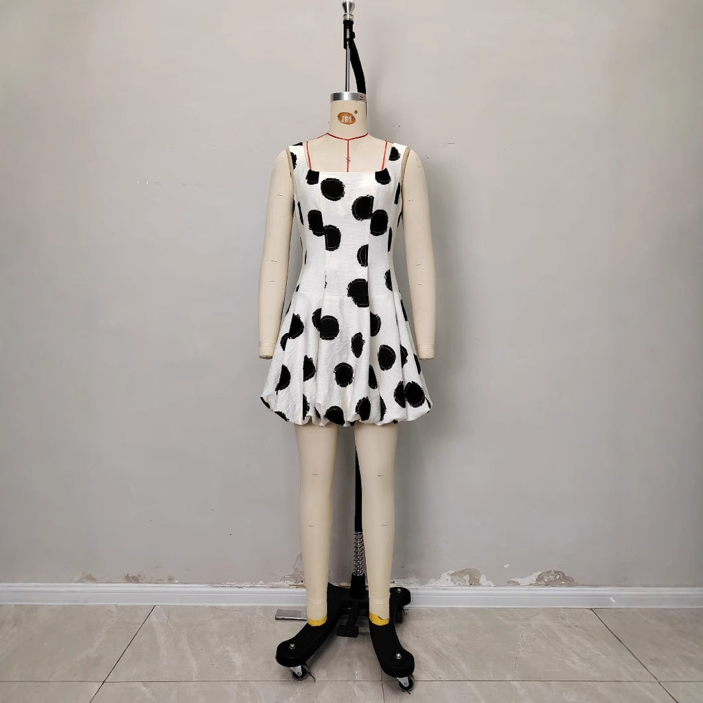 White suspender dress