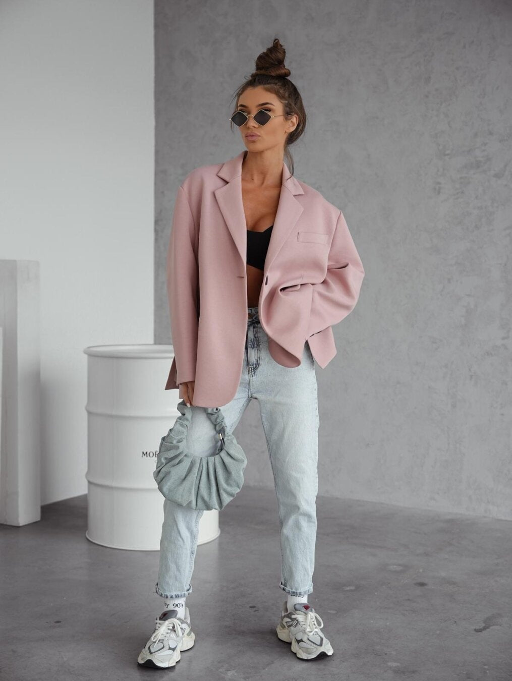 Long Sleeve Suit Collar Single Breasted