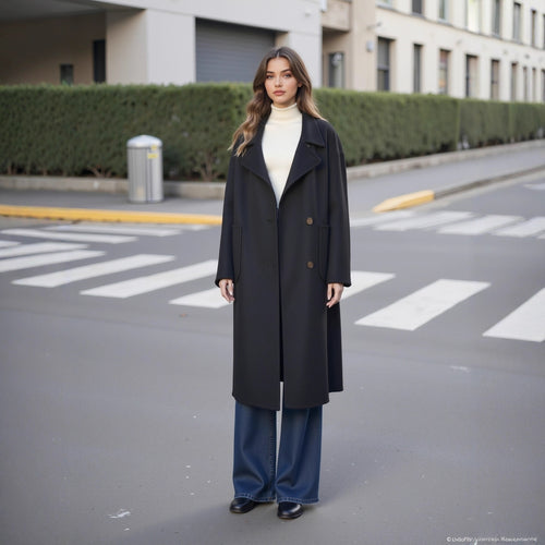 Black double-sided coat