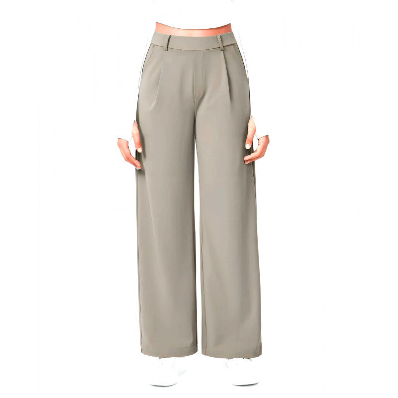 Outdoor sports loose high waist slim straight pants