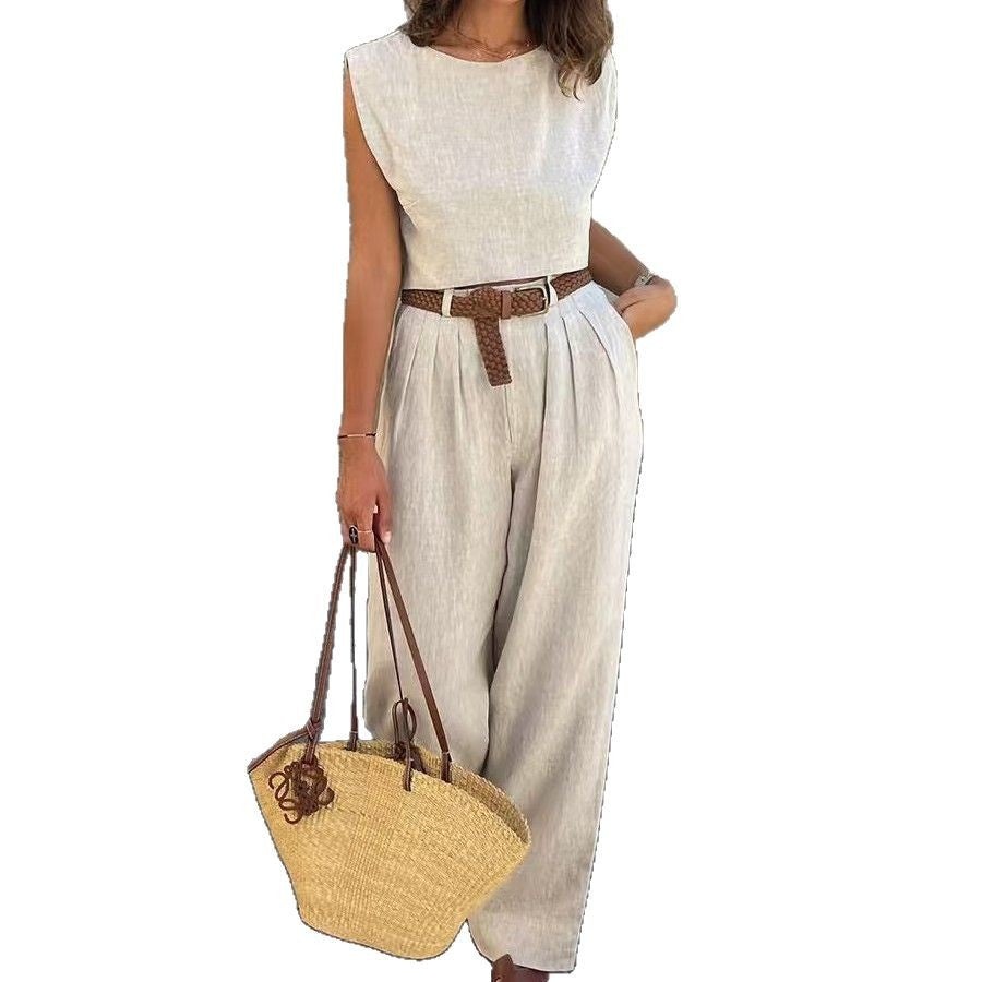 Wide leg trousers