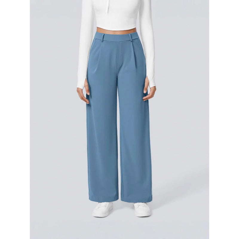 Outdoor sports loose high waist slim straight pants