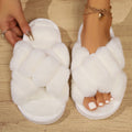 Thick-bottomed plush cotton slippers