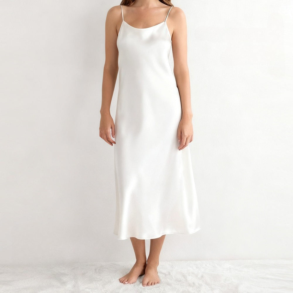 V-neck suspender backless slim dress