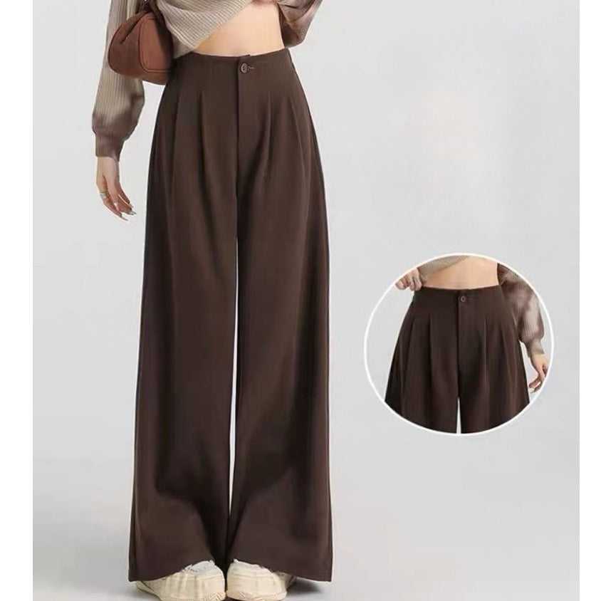 High Waist Straight Pants Wide Leg Pants